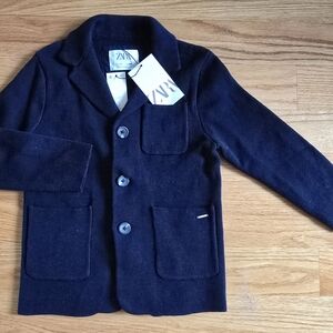 Zara Blue Blazer Tailored Formal Jacket
